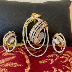 Elegant Gold and Silver Jewelry Set